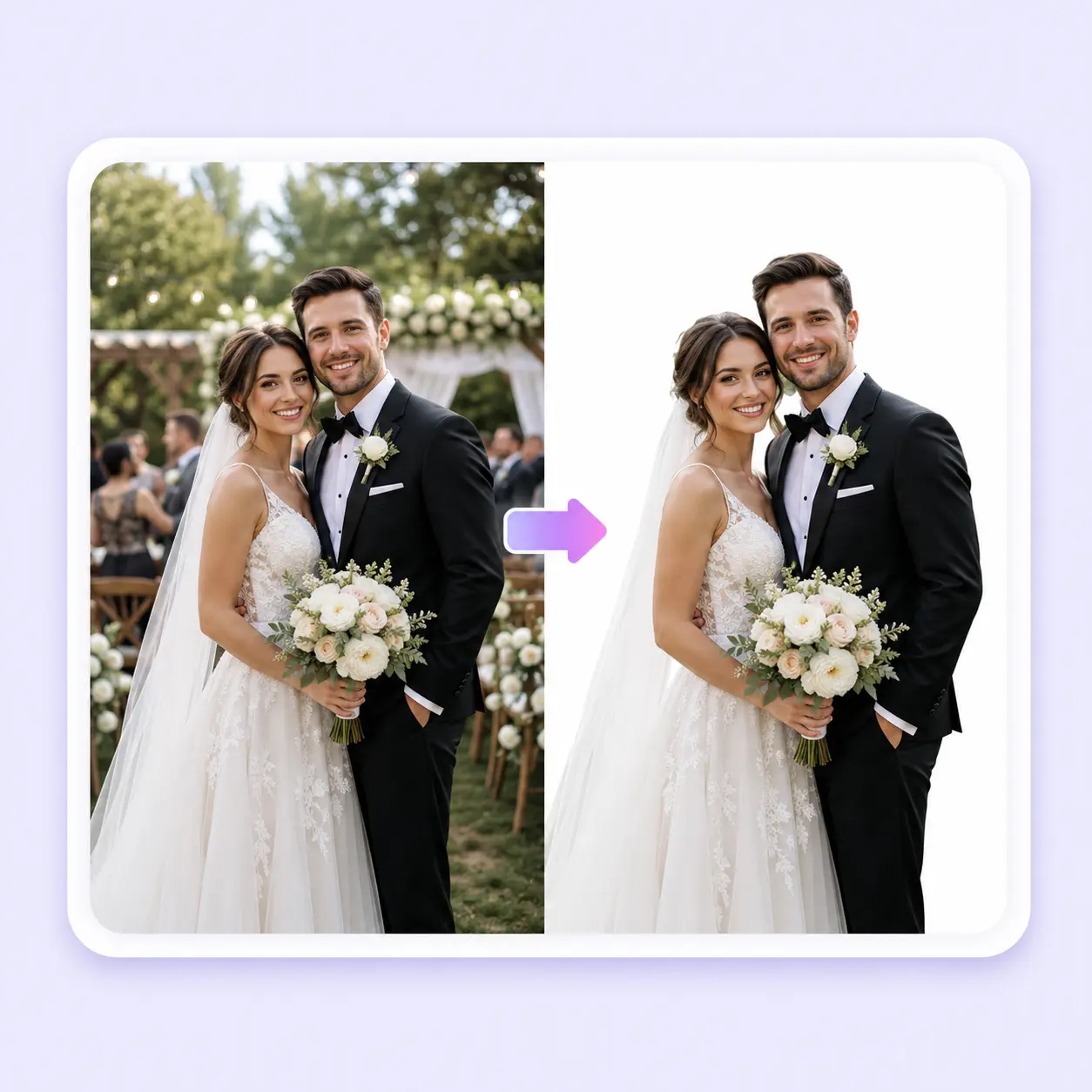 Precise Background Removal for Wedding Photos