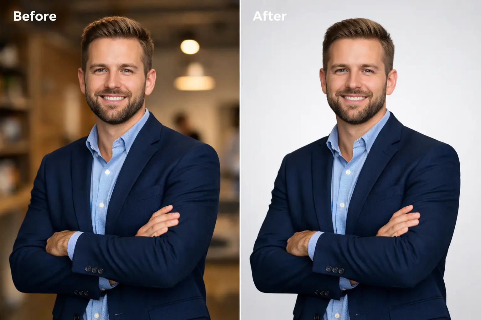 Professional Background Removal for LinkedIn Photos