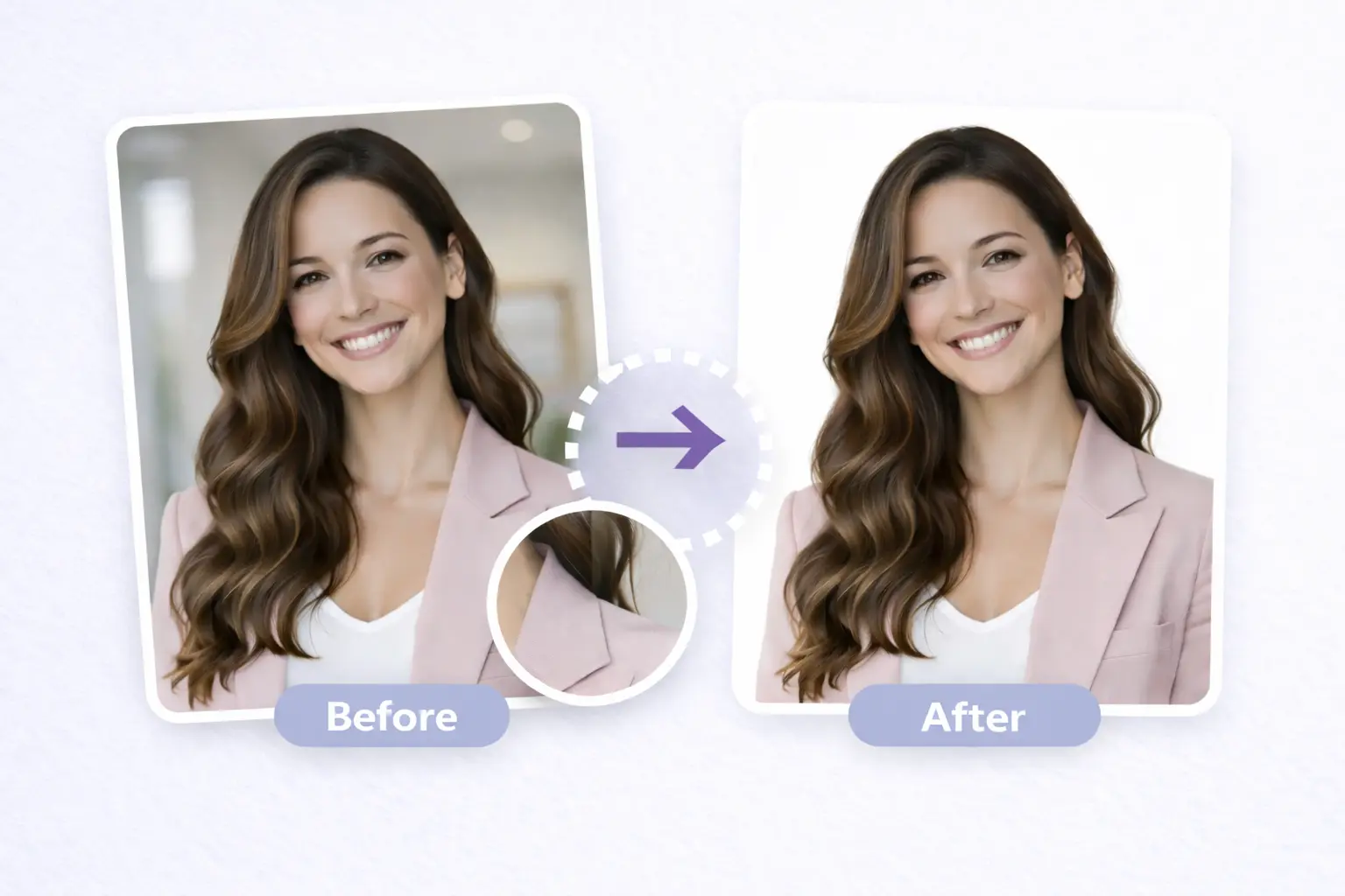 Sharp Profile Photos with Natural Background Removal